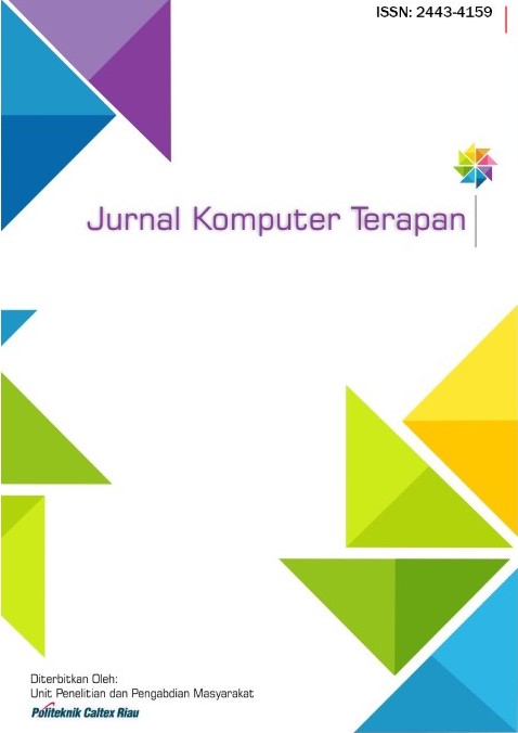 					View Vol. 5 No. 2 (2019): Jurnal Komputer Terapan November 2019
				